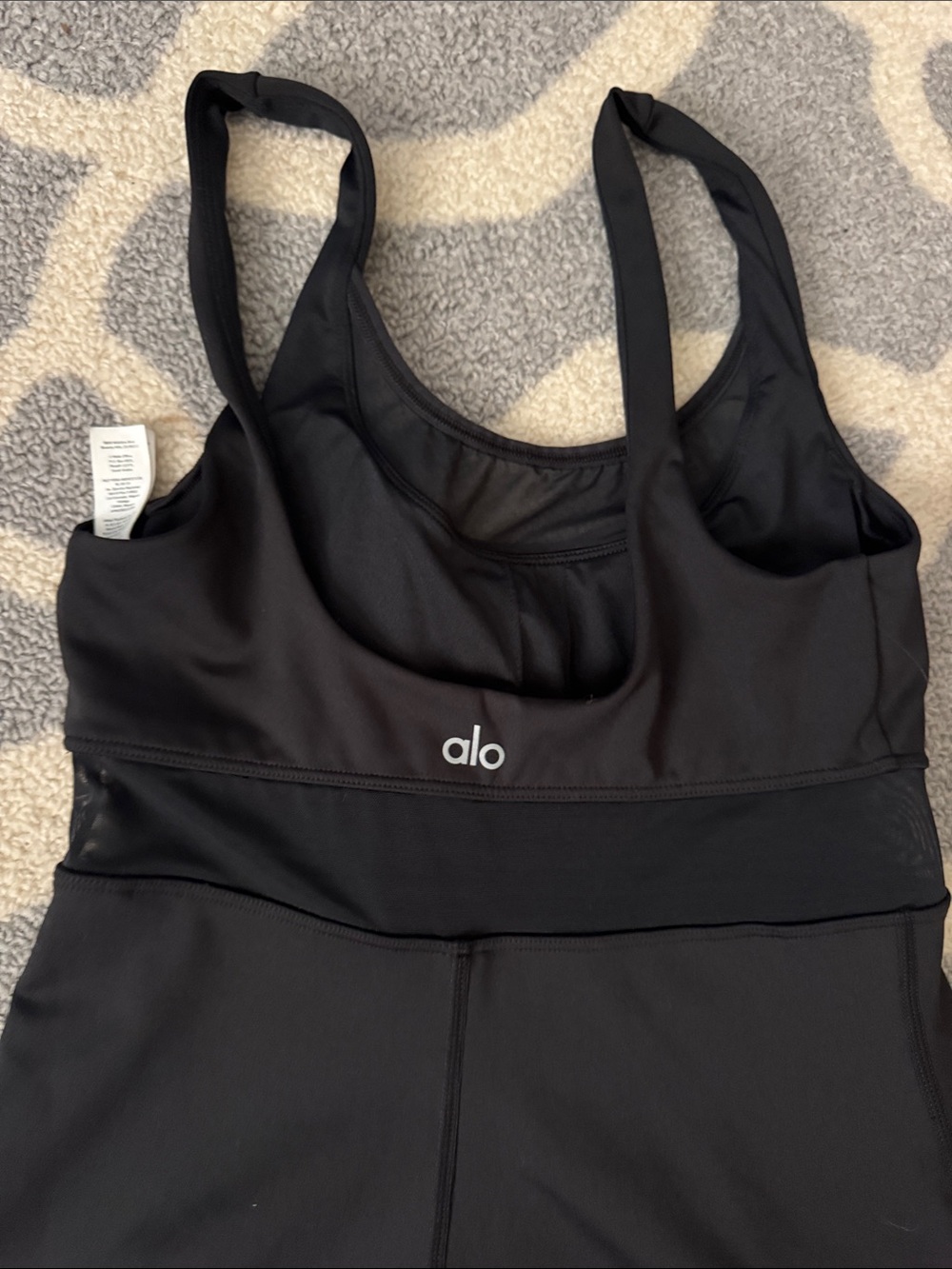 ALO Yoga Black Athletic Skater Dress with Supportive Bodice - Picture 2 of 5
